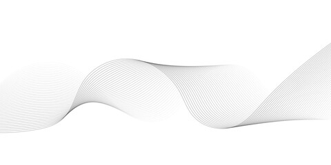 Abstract wave element for design. Digital frequency track equalizer. Stylized line art background. Vector illustration. Wave with lines created using blend tool.