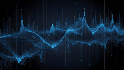 Abstract Blue Waveform