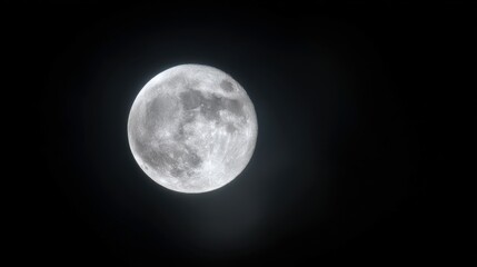 The Moon in high contrast black and white,