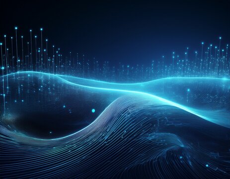 dynamic background with glowing dot and line connectivity depicting highspeed 5g or 6g mobile technology abstract digital concept