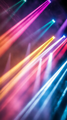 Vibrant spotlight rays crossing each other in music performance high resolution picture