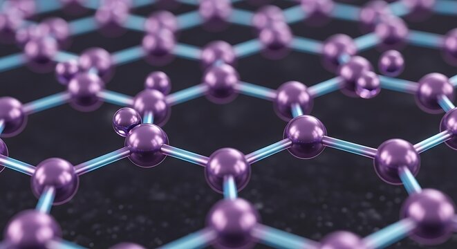 Microscopic View of Atomic Lattice Structure. - Powered by Adobe