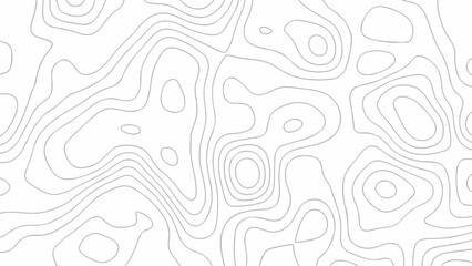 Abstract Gray Topographic Map Lines – White Background Terrain Contour Vector for Modern Design & Minimal Geography Art. minimal terrain elevation pattern, modern geographic landscape vector.