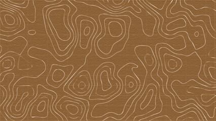 Abstract Brown topographic Map Lines &ndash; Dark Terrain Contour Vector Background for Modern Design & Geography Art. Stylish geographic landscape vector for maps and design projects.