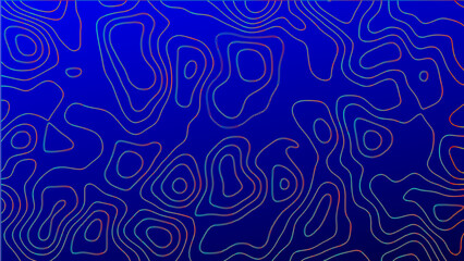 Abstract Blue Topographic Map Lines – Dark Terrain Contour Vector Background for Modern Design & Geography Art. stylish geographic landscape vector for maps and design projects.