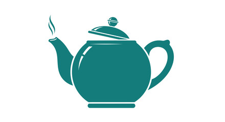 Teapot with Steam Vector Illustration.