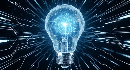 Innovative Lightbulb Representing Technological Advancement.