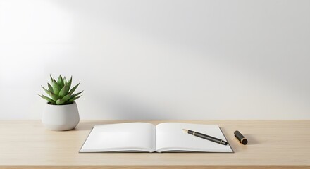 notebook on the table