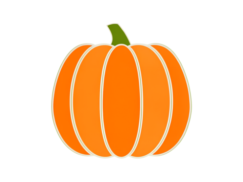 Pumpkin - squash for Halloween or Thanksgiving flat color icon for apps and websites