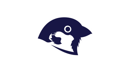 Clever negative space logo combining a penguin and polar bear.
