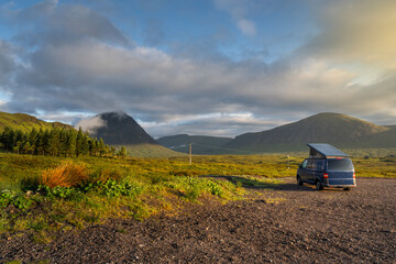 Van life in the nature, Isle of Skye. Scotland