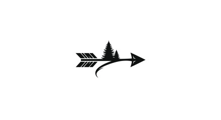 Arrow Symbolizing Journey Through Nature and Forward Movement.