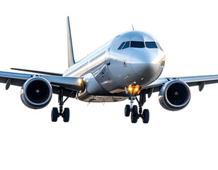 Naklejka premium Commercial Airplane Landing PNG