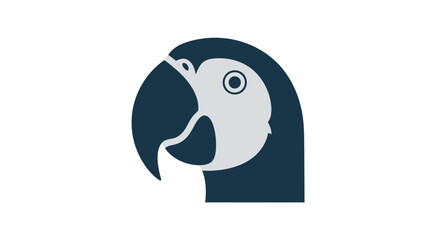 Parrot head profile vector illustration.