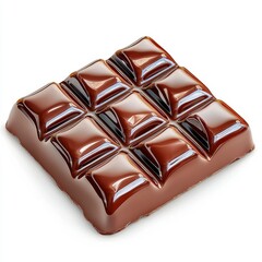 Glossy Dark Chocolate Bar Close up