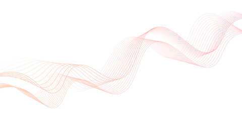 Abstract pink flowing wave lines pattern design on white background. business curve lines pattern. modern stream background. soundwave technology backdrop design element.