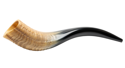 Shofar (horn) on Transparent Background