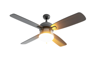 Decorative Ceiling Fan with Light Concept PNG