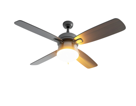 Decorative Ceiling Fan with Light Concept PNG