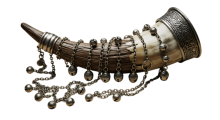Shofar (horn) on Transparent Background