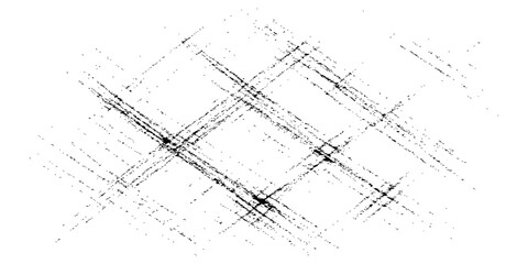 Vintage grunge illustration with black and white abstract lines and technology blueprint design