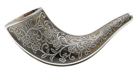 Shofar (horn) on Transparent Background