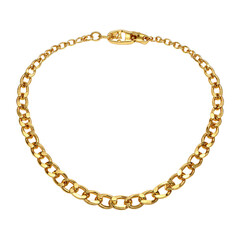 Fototapeta premium Elegant Gold Chain Necklace A Timeless Jewelry Piece for Sophisticated Style and Fashionable Statement with Intricate Links