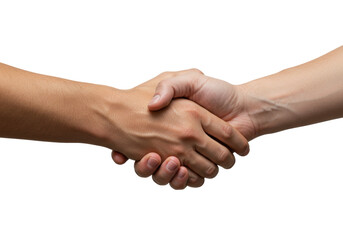 Isolated handshake gesture with different skin tones showing cooperation and welcome