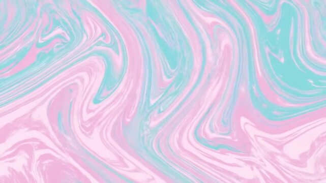 Gentle swirls of pastel pink and light blue create a beautiful liquid marble abstract background texture - Powered by Adobe