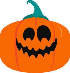halloween pumpkin on white background