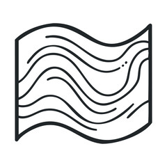 Wavy design for creative concepts and branding purposes. Vector line illustration