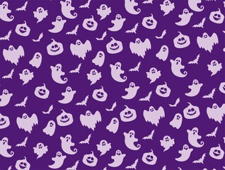 seamless pattern with  ghost cartoon background 