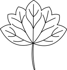 Autumn Petal Canopy Coloring Page, Seasonal Nature Illustration