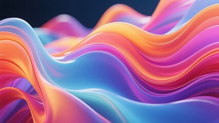 Abstract colorful flowing waves with smooth gradients and vibrant hues