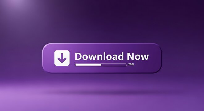 Purple Download Button with Progress Bar and Arrow Icon.