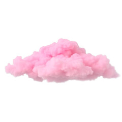 Fototapeta premium A beautiful pink cloud isolated on transparent background