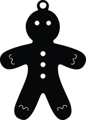 gingerbread man isolated on white