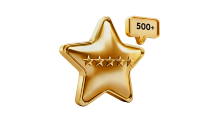 Gold Star Award 500 Plus Reviews Excellent Rating