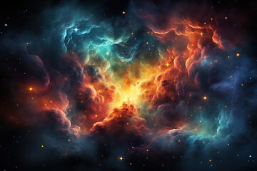 Fototapeta premium Eyecatching Galaxy wallpaper in warm colors