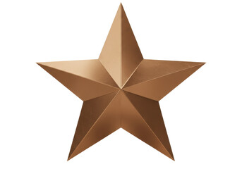 Obraz premium Isolated Bronze Star Award Symbol Shines With Appreciation in Shiny Gold Metallic Light