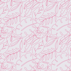 Leaf seamless pattern. Vector design elements for dress or textile