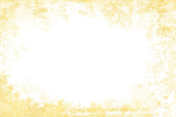 Metallic Gold Frost Frame Transparent PNG