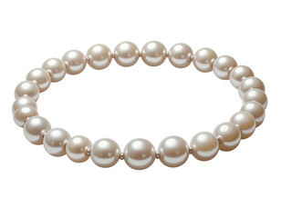 Obraz premium “Minimalist Pearl Bracelet in Circular Shape, isolated on transparent background”.