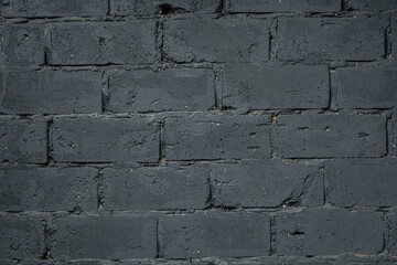 Distressed Dark Brick Wall Detailed Surface Texture of a Building Material