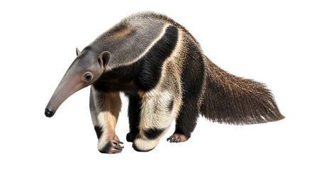 Giant Anteater Walking White Background
