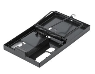  “Modern Plastic Mousetrap Device, isolated on transparent background”.
