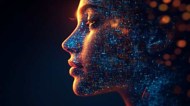 An AI-generated human face