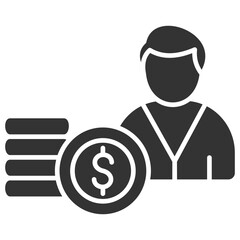 Income Glyph Icon