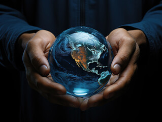 Analyse de la Récession Économique Mondiale à Travers des Teintes de Bleu