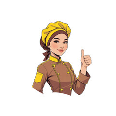 the girl in a yellow cap